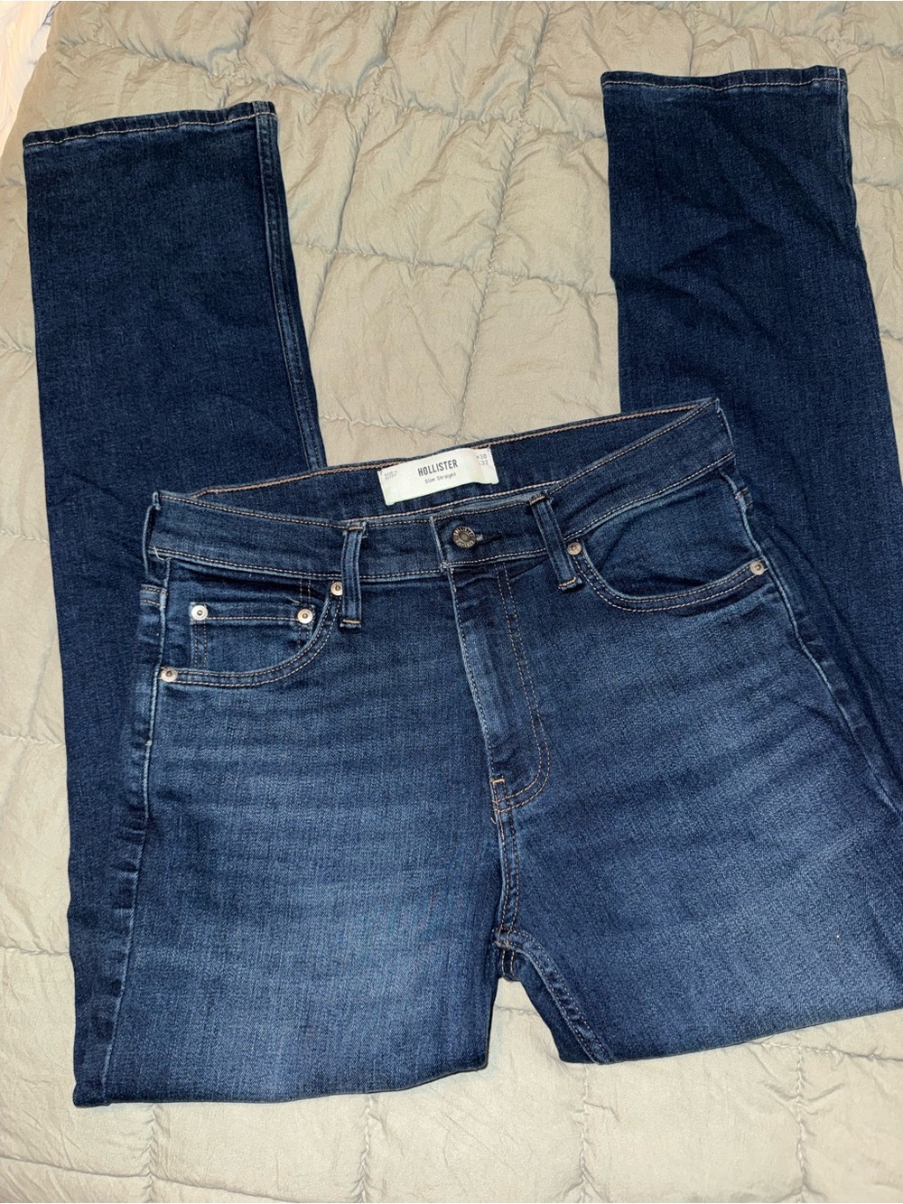 Hollister Men's Dark Blue Slim Jeans 30x32